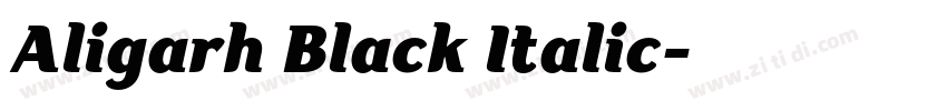 Aligarh Black Italic字体转换